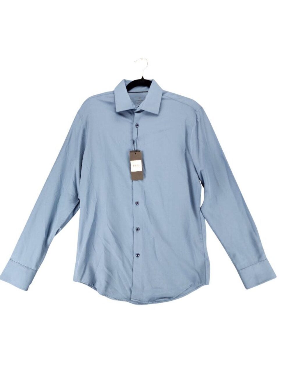 Brooklyn Brigade Shirt Mens Medium Blue Long Sleeve Button Up Modern Slim *NWT*